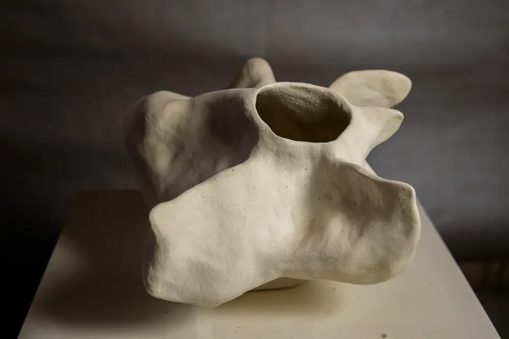 Vertebral Understanding ceramic sculpture
