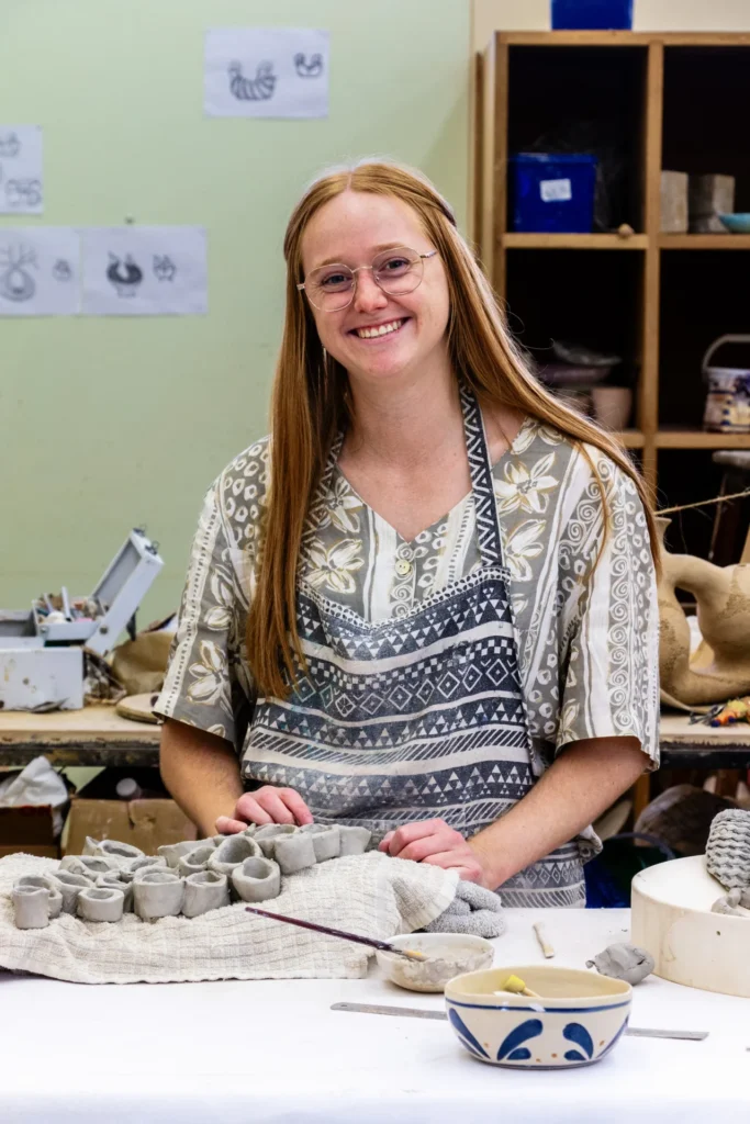 Sarah Stroud in studio.